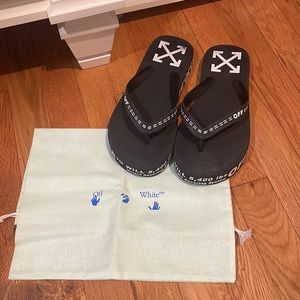 Off-White 1” Platform Flip Flops Size 38 US 8/8.5